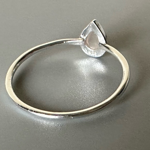 Sterling Silver Rose Quartz Dainty Ring - Picture 7 of 11